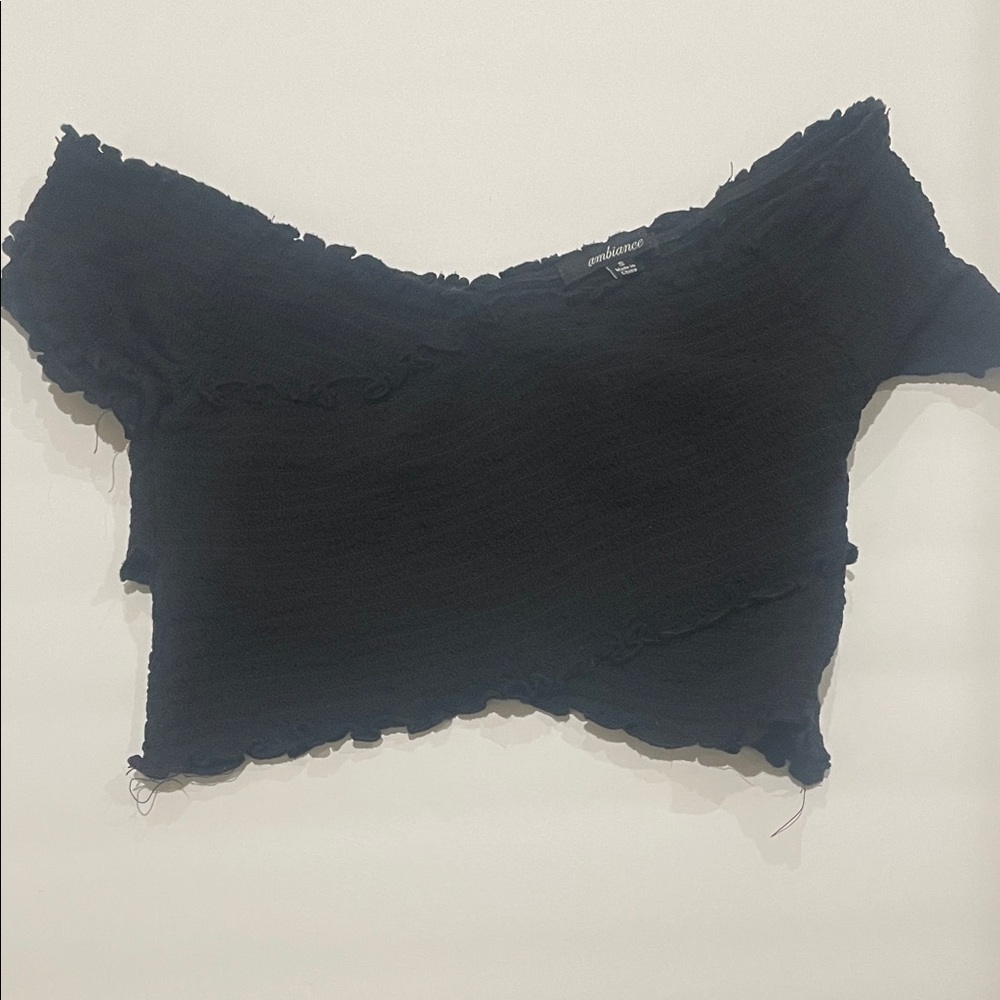 Ambiance Black Off-Shoulder Blouse